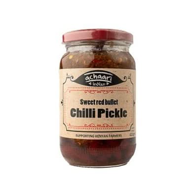 Achaari deli- Sweet Red Bullet Chilli Pickle at zucchini